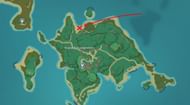 The first tree's location in Inazuma (Image via Sportskeeda)